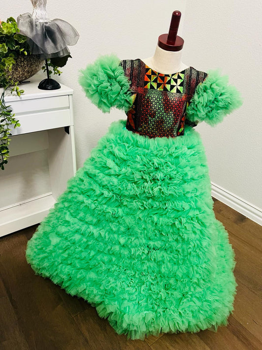 Royal Green Princess Dress